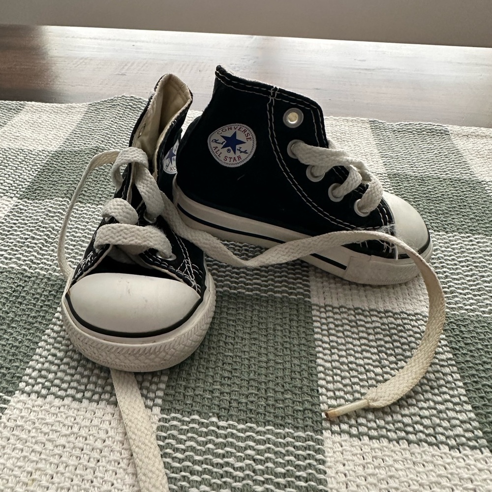 Converse Kids Black and White High-Top Sneakers